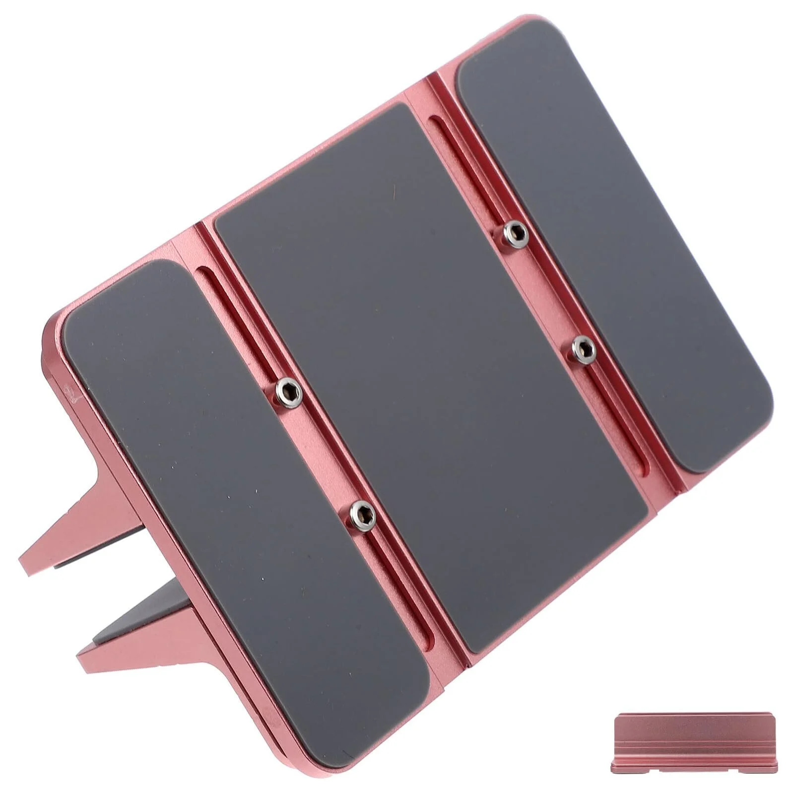 Подставка для ноутбука VANZACK Алюминиевый сплав Вертикальная Регулируемая по высоте Компактная Настольный держатель для ноутбука Планшет Розовое золото, фото №1