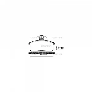 Комплект гальмівних колодок, дискове гальмо TRISCAN 8110 69013 для SUZUKI передня вісь - Фото 1