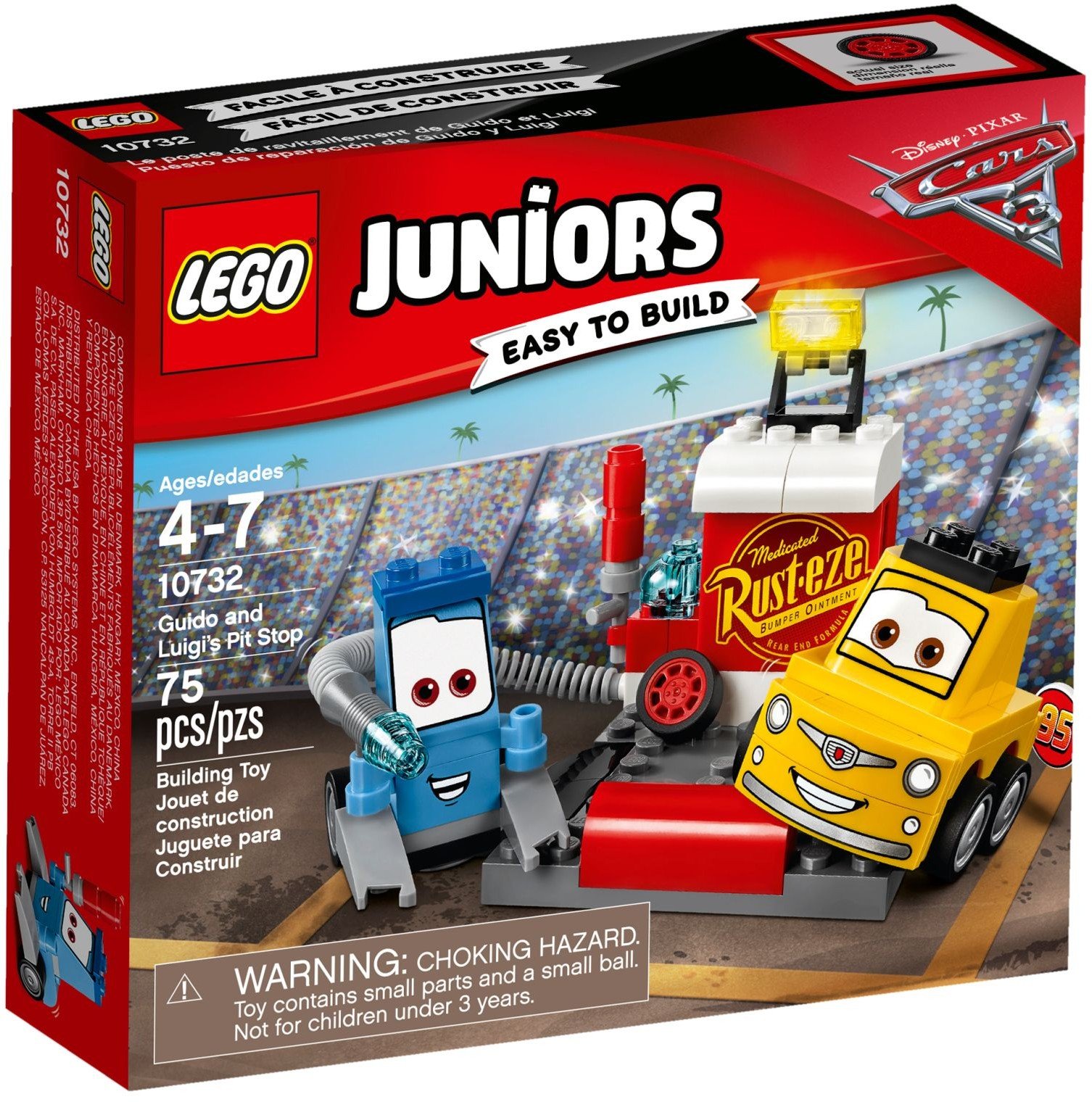 Конструктор LEGO Juniors 10732 Гвідо і Луїджі на піт-стопі, фото №2