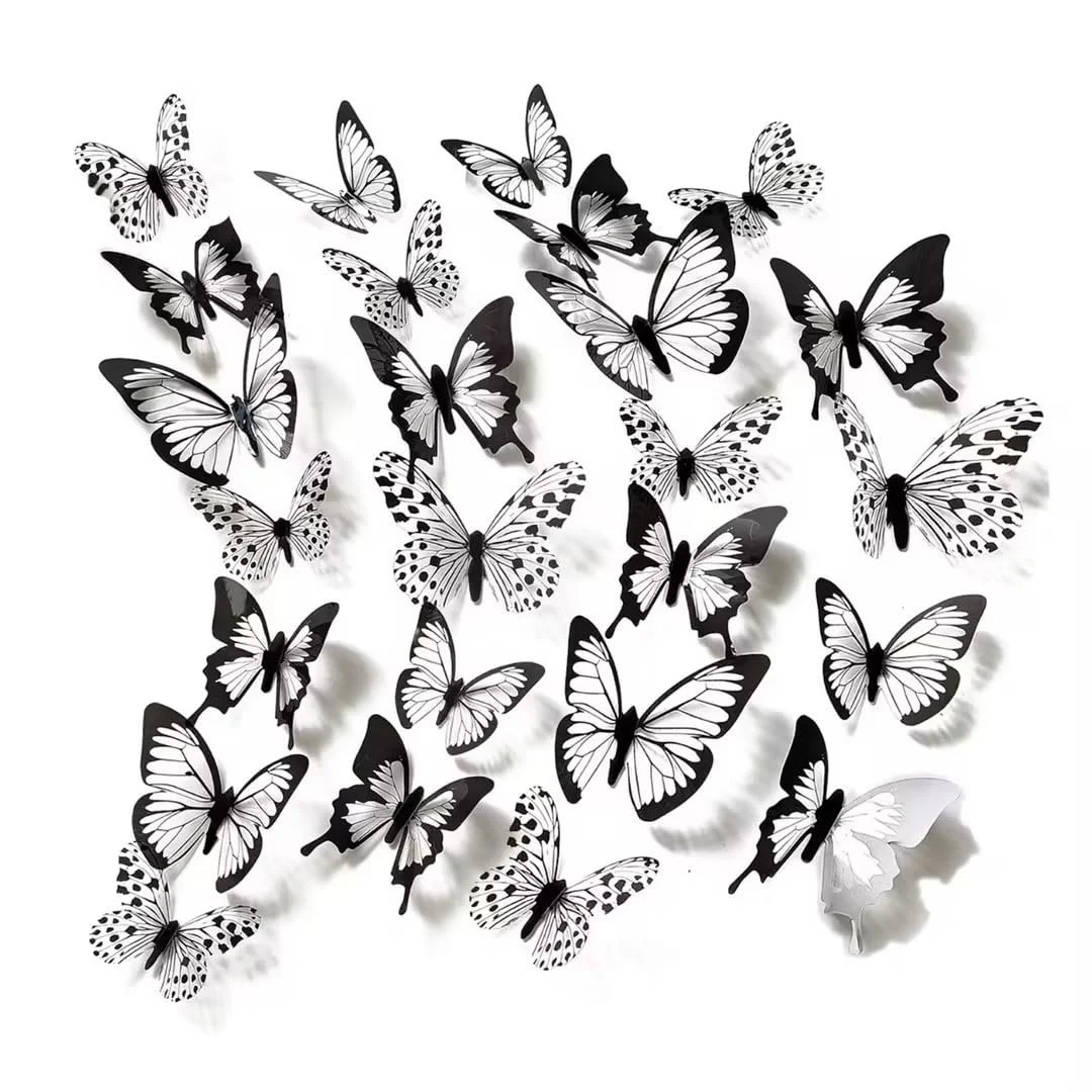 Наклейки на стіну Набір 48 шт. 3D Метелики DIY, фото №1