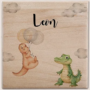 Скарбничка Динозавр і Крокодил Дерев'яна synthetic.ua - Фото 1