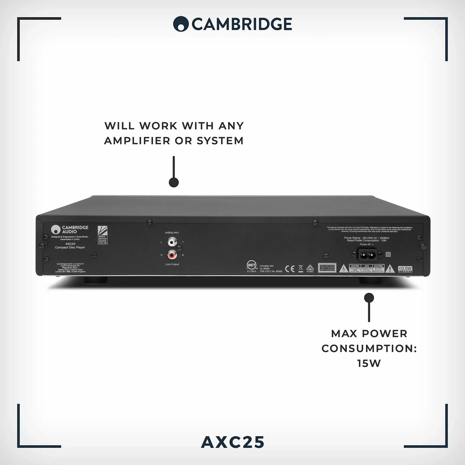 CD-програвач Cambridge Audio AXC25 Lunar Grey, фото №7