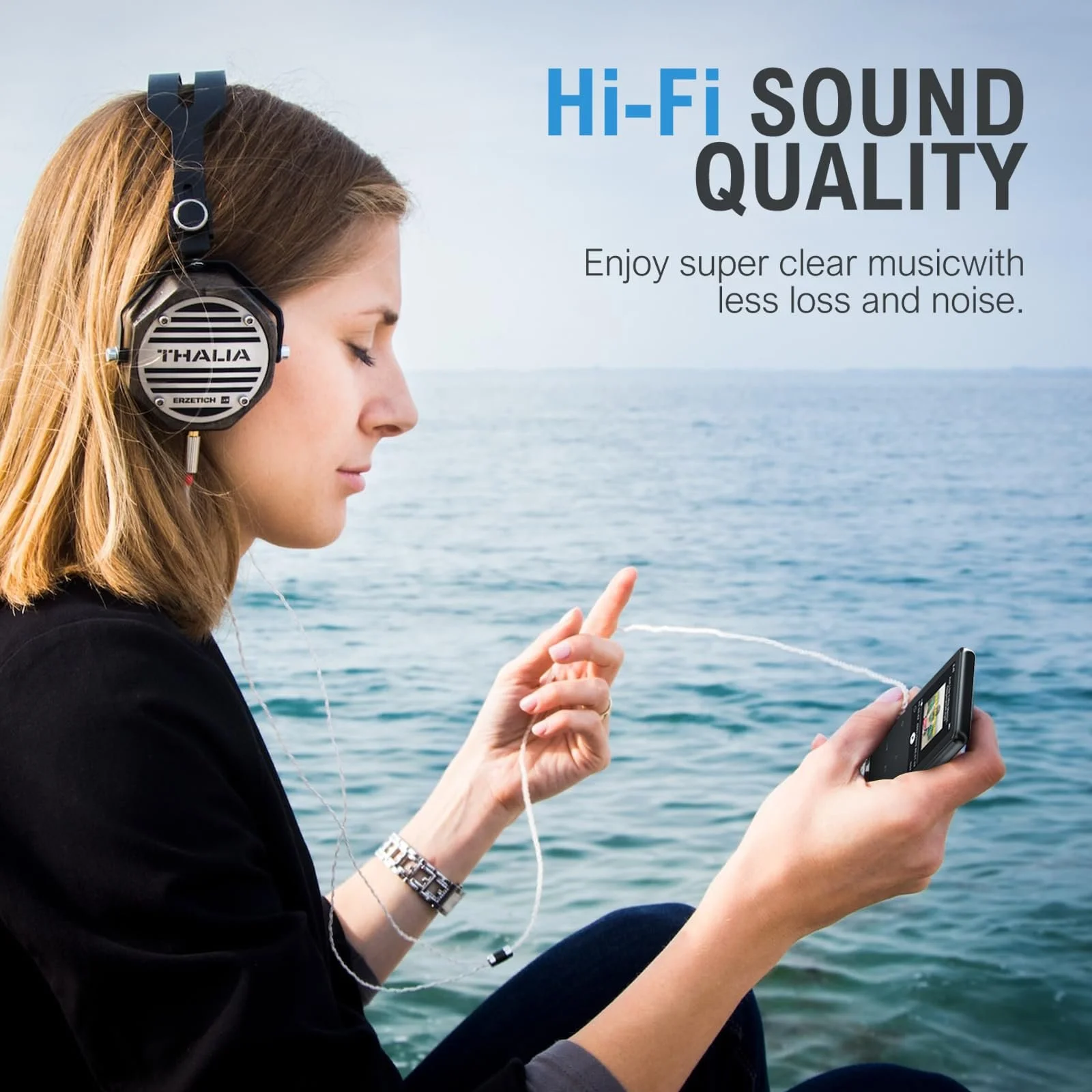 MP3-плеєр 64GB Bluetooth 5.3, 18 заспокійливих звуків, пристрій білого шуму для немовлят та дорослих для сну, вбудований HD динамік, диктофон, FM-радіо, TF-карта до 128GB, фото №8