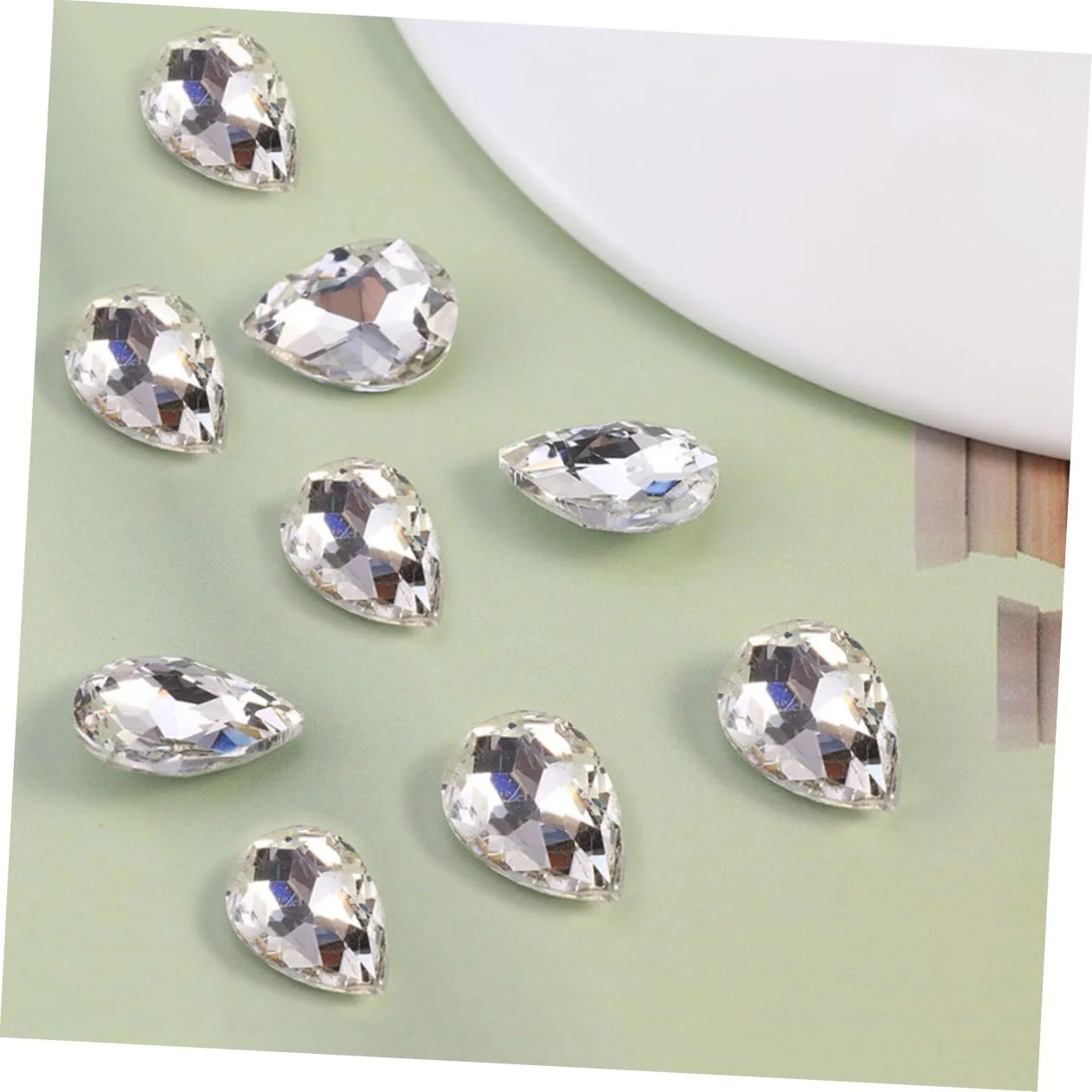 Підвіска Скляна Крапля NUOBESTY 150 шт. для одягу, виготовлення виробів своїми руками, виготовлення ювелірних виробів, аксесуари товари для рукоділля, легкі та міцні, фото №2