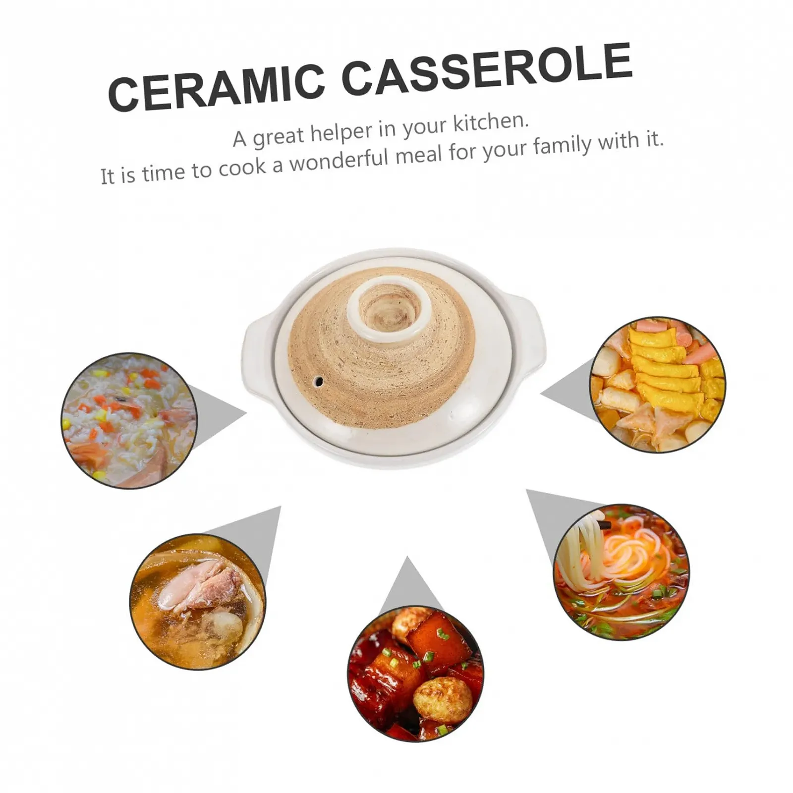 Каструля керамічна З кришкою Термостійка Антипригарна Чорна, фото №8 Каструля керамічна З кришкою Термостійка Антипригарна Чорна, фото №8