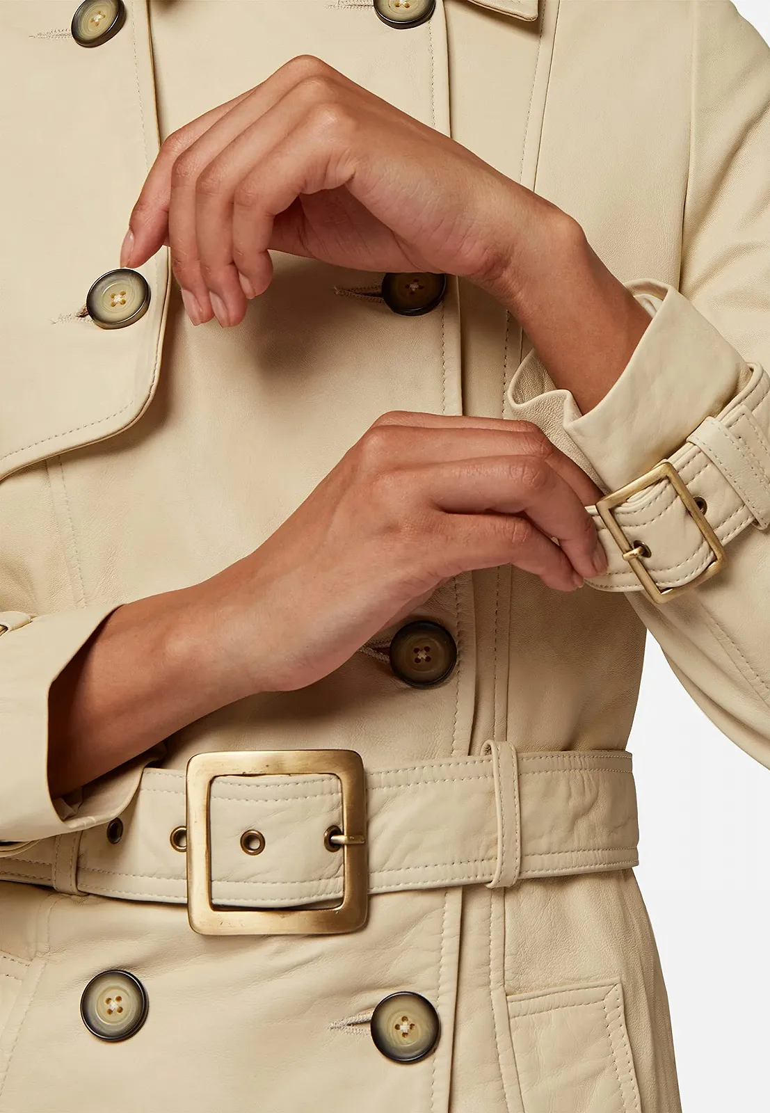 Шкіряне пальто RICANO Gloria Slim Fit з поясом, фото №5 Шкіряне пальто RICANO Gloria Slim Fit з поясом, фото №5