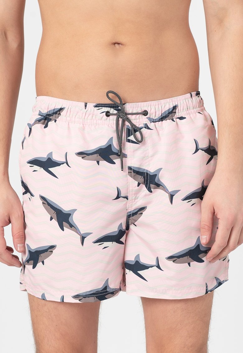 Шорти для плавання JJIBALI JJSWIMSHORTS AKM SEA ANIMALS 12184799 Pink Dogwood Jack&Jones Розовий M, фото №1