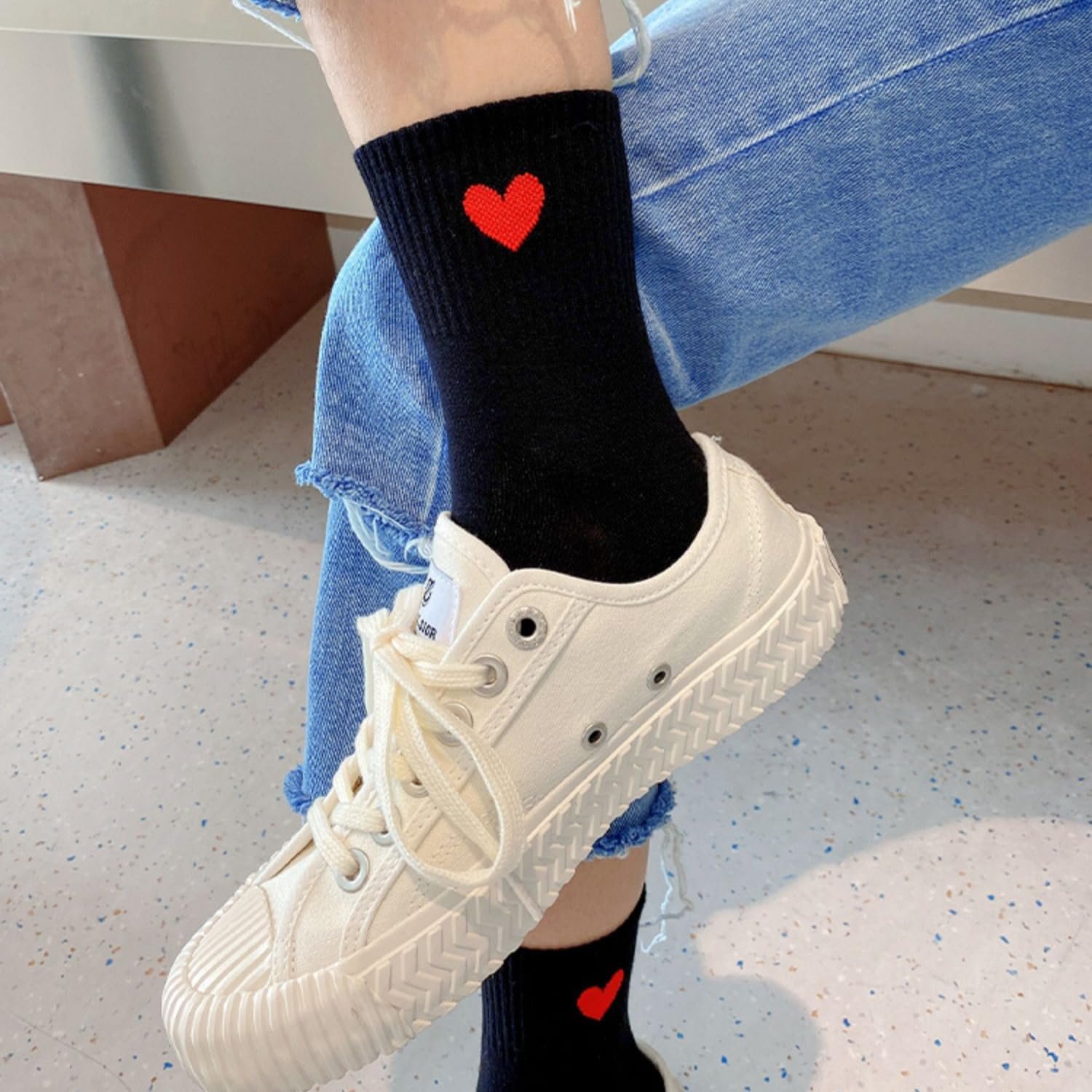 Носки KRYMSON Red Love, 3 пары (Черный / Белый / Серый), фото №6