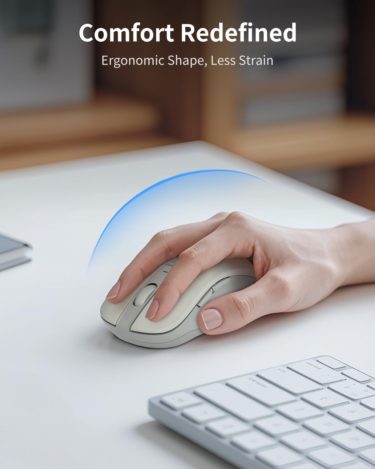 Миша Бездротова Lenovo WL300 Bluetooth з тихими натисканнями, 3 регульованих DPI, фото №7