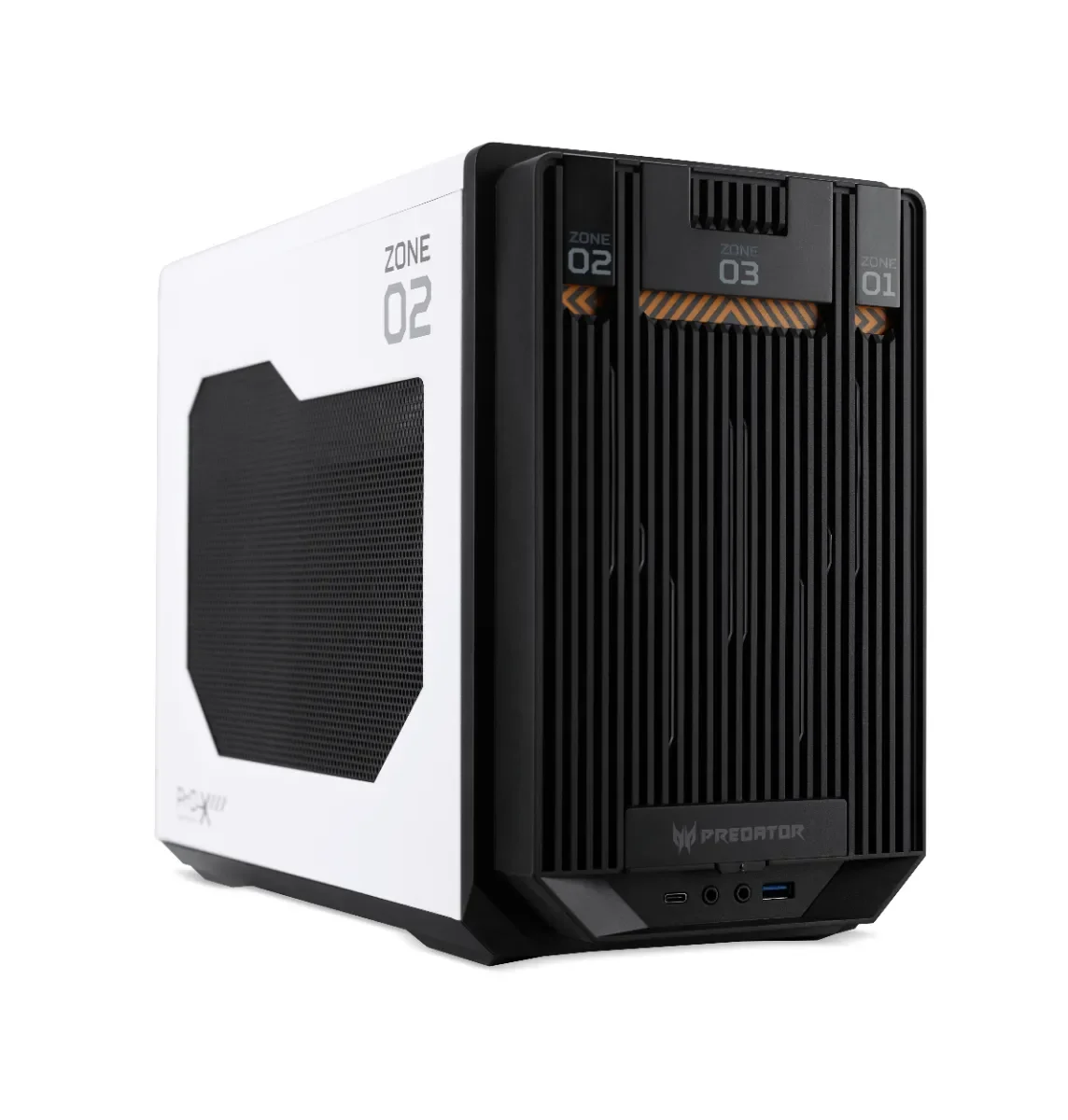 Корпус Acer Predator MI900 / з БЖ / Mini-ITX / USB Type-C / ARGB / Біло-чорний, фото №1