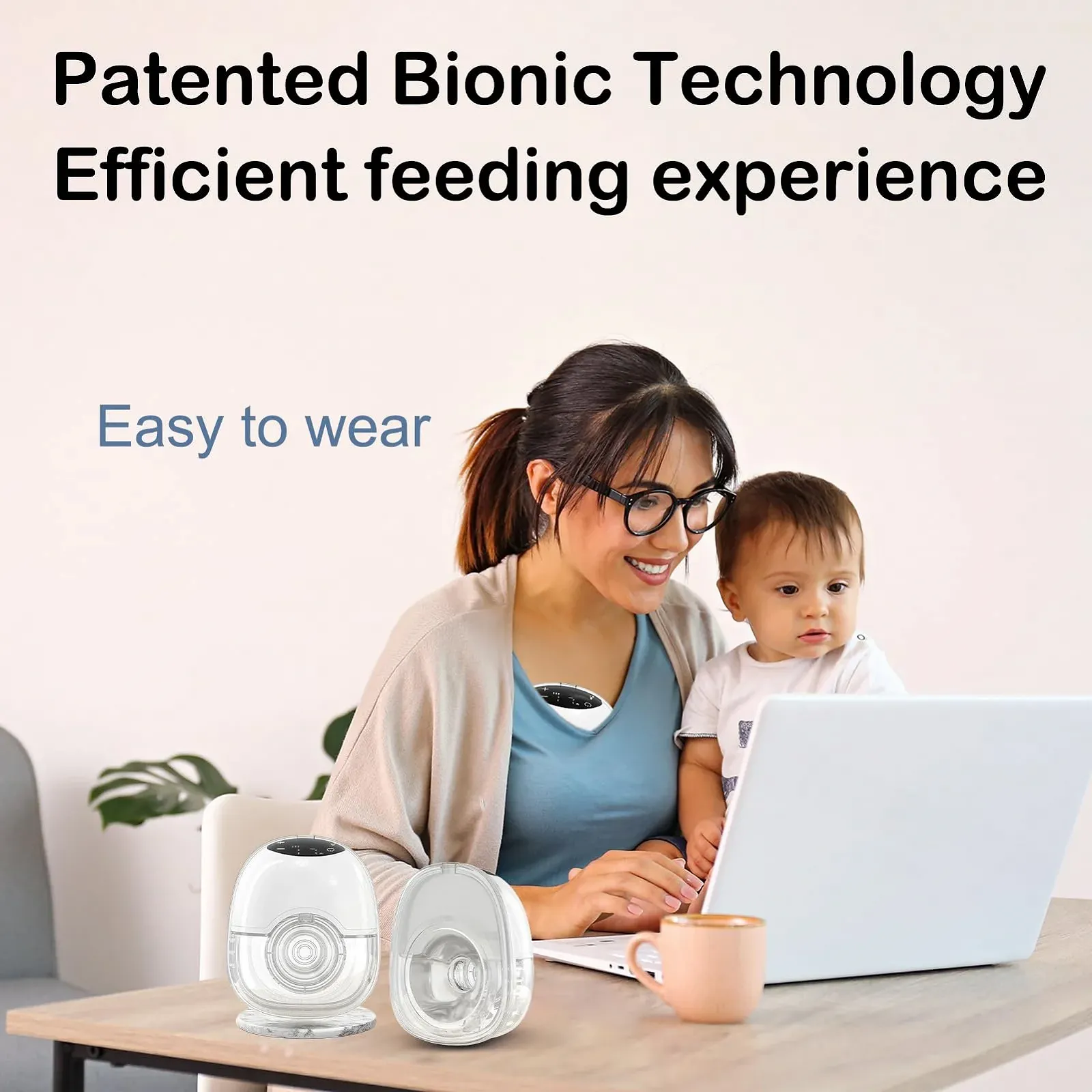 Молоковідсмоктувач електричний, 4 режими та 12 рівнів, портативний, безболісне сильне всмоктування, низький рівень шуму, запобігання протіканню з фланцями 17/19/21 мм (білий), фото №8 Молоковідсмоктувач електричний, 4 режими та 12 рівнів, портативний, безболісне сильне всмоктування, низький рівень шуму, запобігання протіканню з фланцями 17/19/21 мм (білий), фото №8