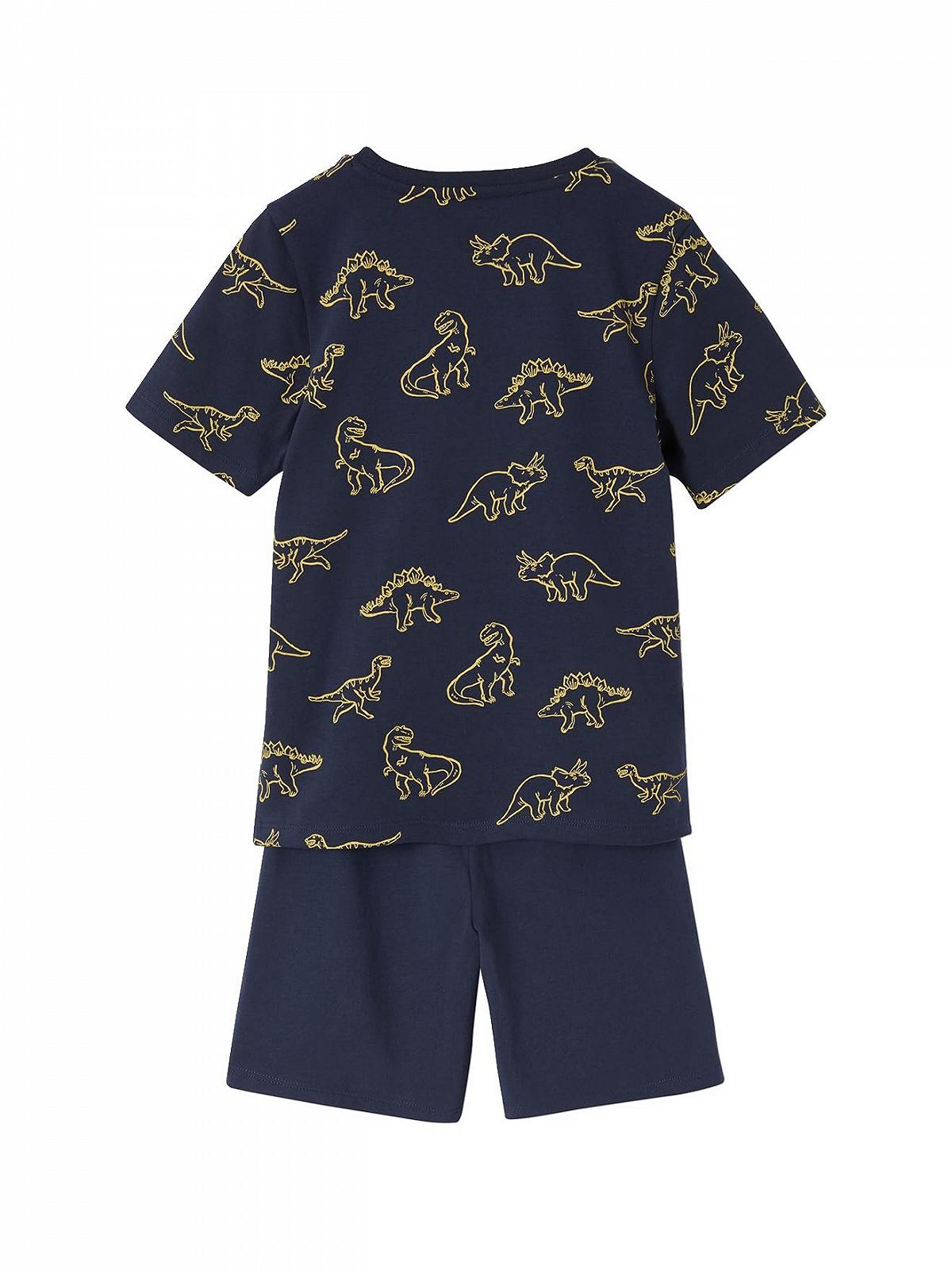 Комплект коротких піжам для хлопчиків (2 шт.) VERTBAUDET з динозаврами, фото №2