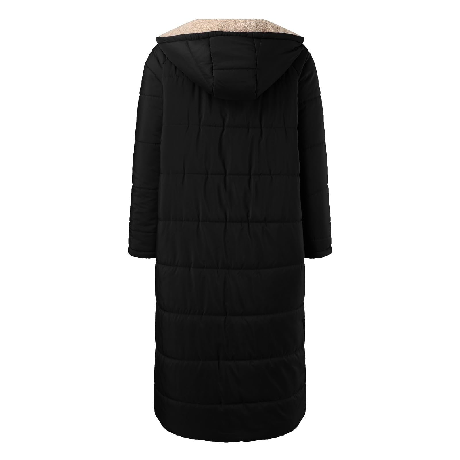 Куртка Teddy С капюшоном (Женская) Fashion Casual Зимняя Длинная, фото №4