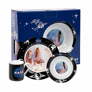 Набор посуды United Labels NASA 3 предмета, Черный Синий - Фото 1