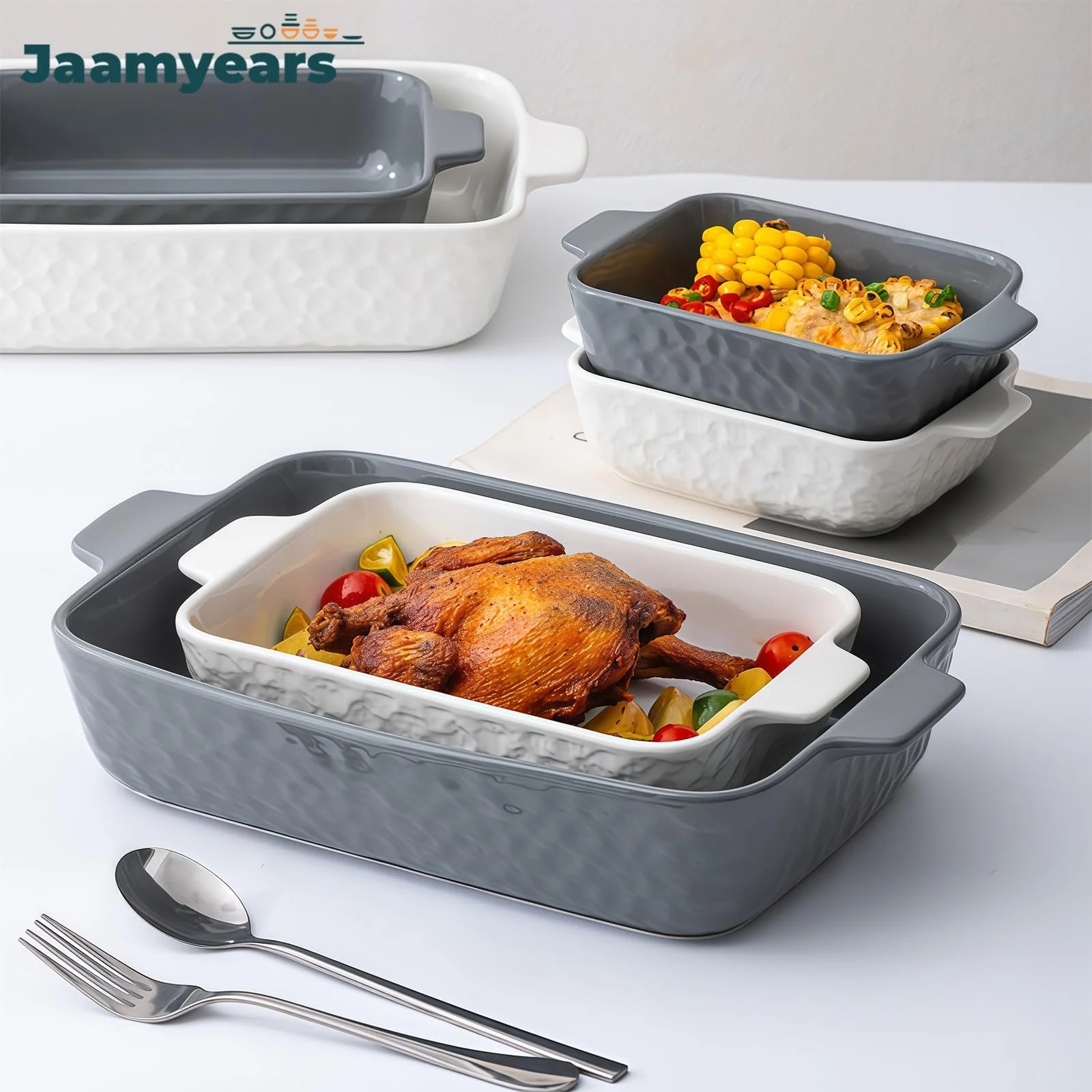 Набір форм для запікання керамічних 3 шт для лазаньї та духовки, фото №6