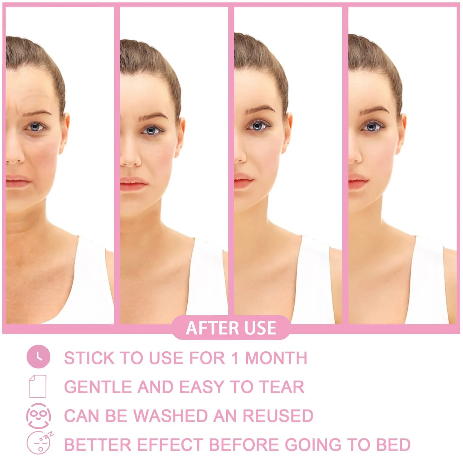 Пластирі від зморшок для чола, 11 шт., смужки для видалення зморшок, фото №3 Пластирі від зморшок для чола, 11 шт., смужки для видалення зморшок, фото №3