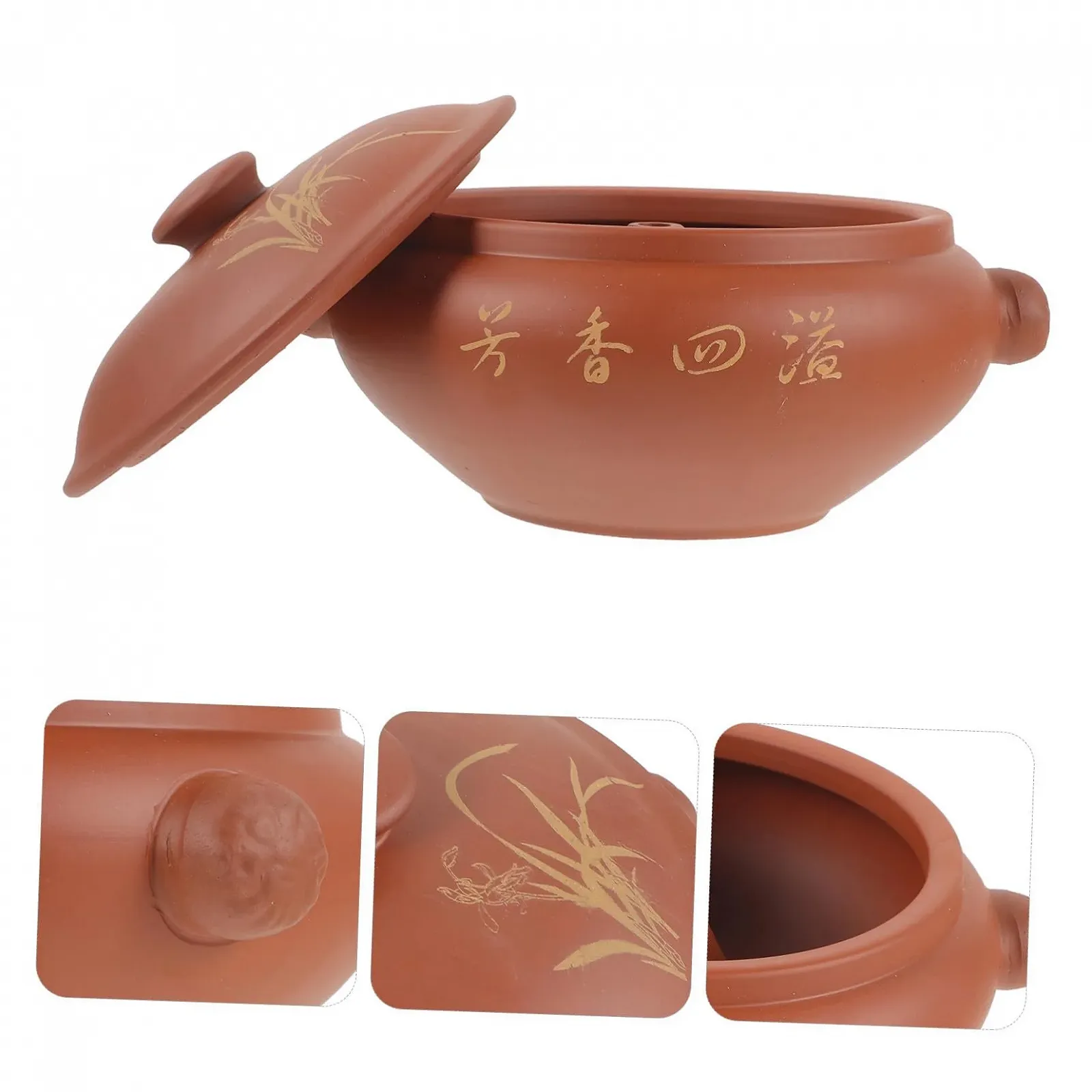 Керамическая пароварка Homoyoyo с крышкой Элегантная Универсальная Традиционный стиль, фото №6