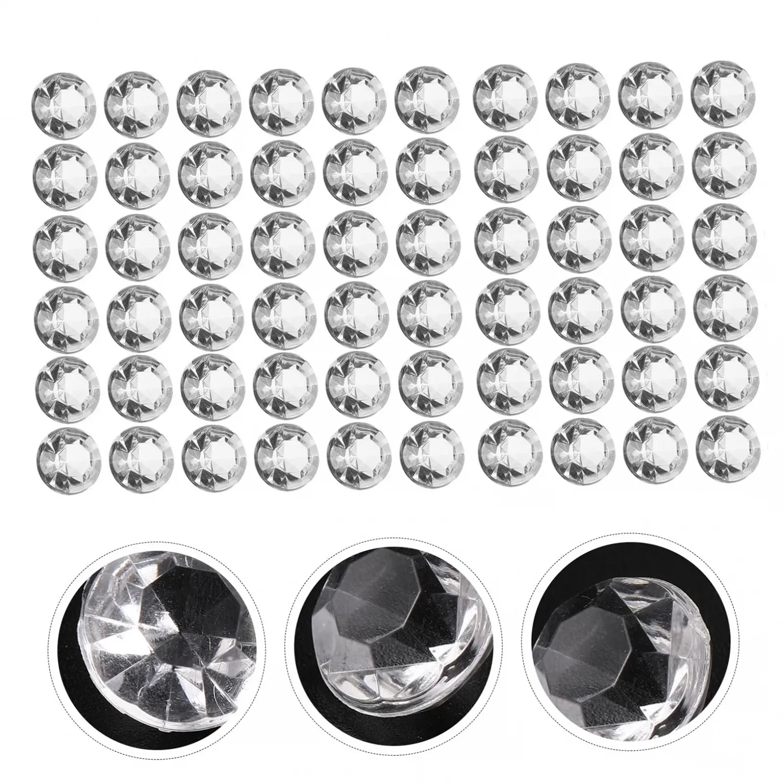 Стрази акрилові NUOBESTY 12 мм прозорі, 500 шт, фото №5