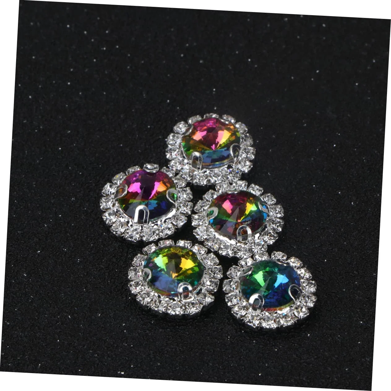 Стрази Плоскі Круглі PLAFOPE 20 шт. для рукоділля, дорогоцінні камені для виготовлення ювелірних виробів, DIY, весілля, день народження, блискучі, фото №7