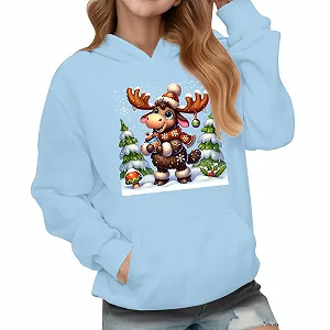 Толстовка для Девочек Мягкий Флис Милый Принт - Фото 1