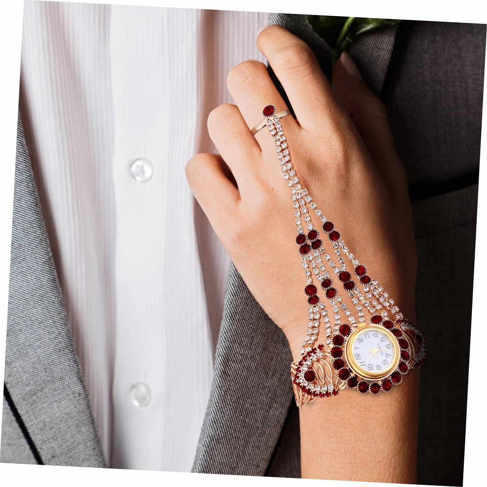 Кварцевые Часы PartyKindom с кольцом, модный дизайн, долговечные, для особых случаев, точные, уникальные, фото №3 Кварцевые Часы PartyKindom с кольцом, модный дизайн, долговечные, для особых случаев, точные, уникальные, фото №3