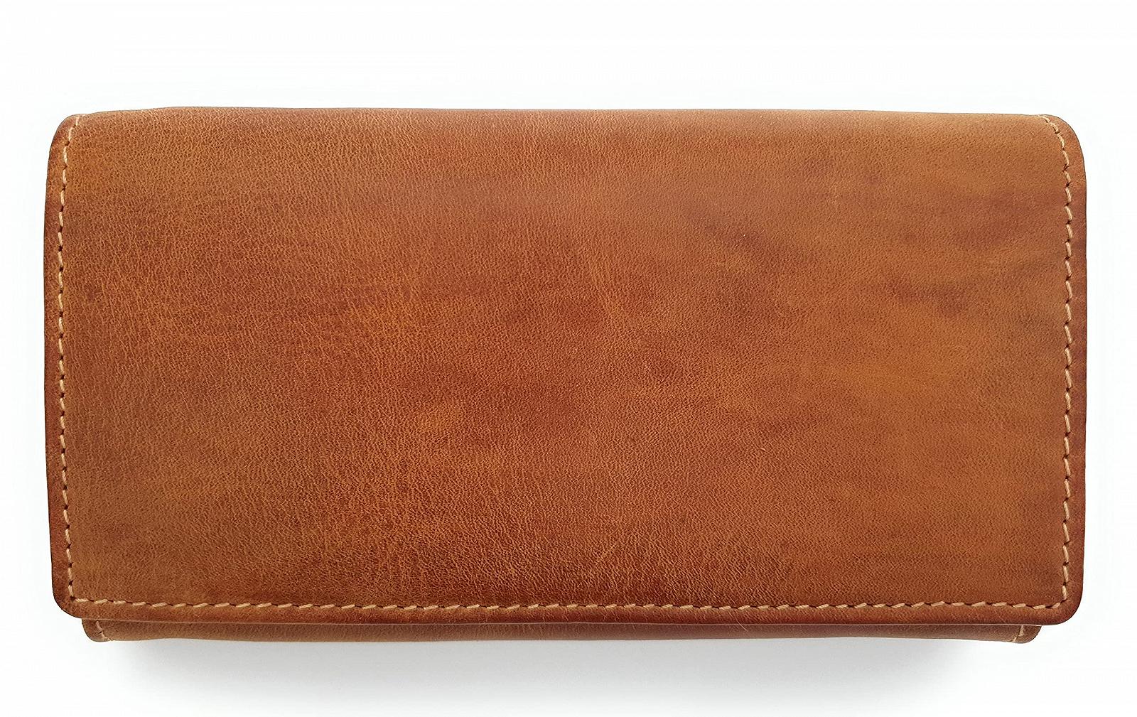 Гаманець Жіночий Jockey Club Toro Rustique Cognac Натуральна Шкіра з RFID захистом, фото №2