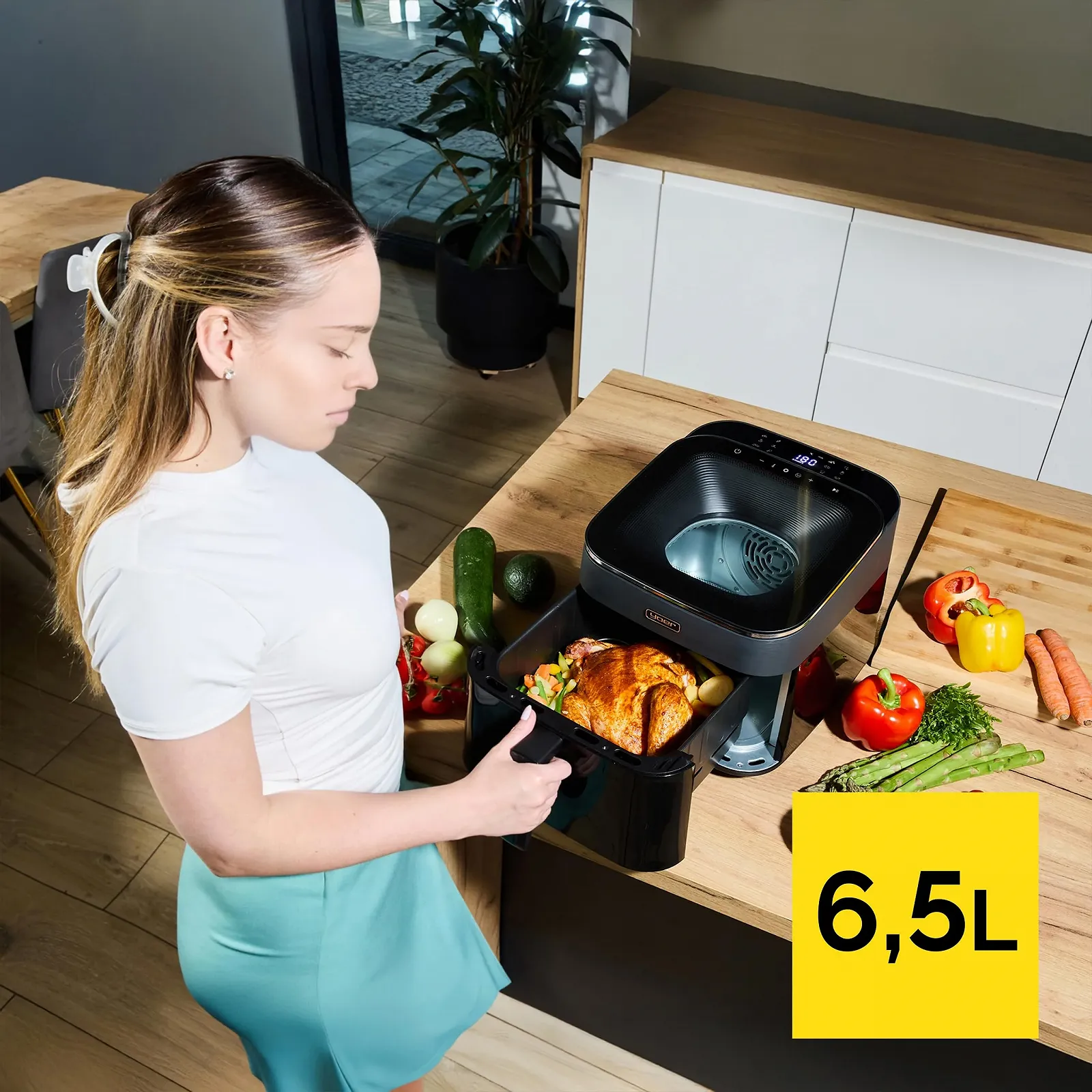 Мультипіч Yoer FryVision AF04BK 6.5 л 6-в-1 1700 Вт 12 програм чорна, фото №4 Мультипіч Yoer FryVision AF04BK 6.5 л 6-в-1 1700 Вт 12 програм чорна, фото №4