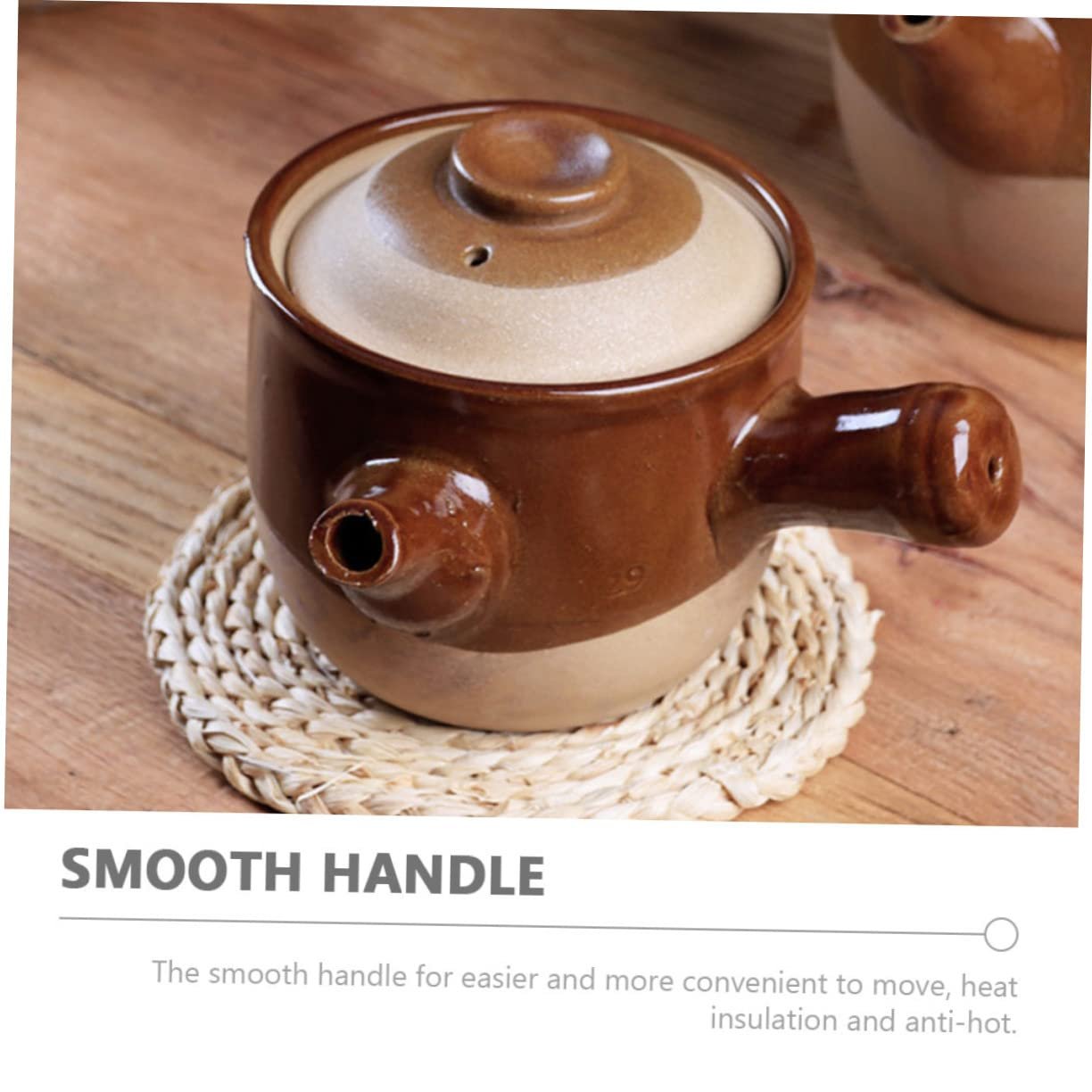 Глиняный горшок Mobestech традиционный китайский керамический с носиком жаропрочный для газовых плит, фото №7