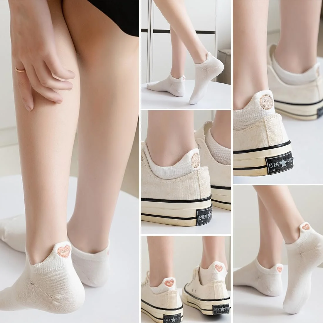 Спортивные носки Женские 35-38, 5 пар Белые носки, Хлопковые носки, Забавные носки, Носки со смайликами, для повседневного использования Спорт, Тренажеры (Сердце, Кролик, Медведь, Смайлик, Бант), фото №6 Спортивные носки Женские 35-38, 5 пар Белые носки, Хлопковые носки, Забавные носки, Носки со смайликами, для повседневного использования Спорт, Тренажеры (Сердце, Кролик, Медведь, Смайлик, Бант), фото №6