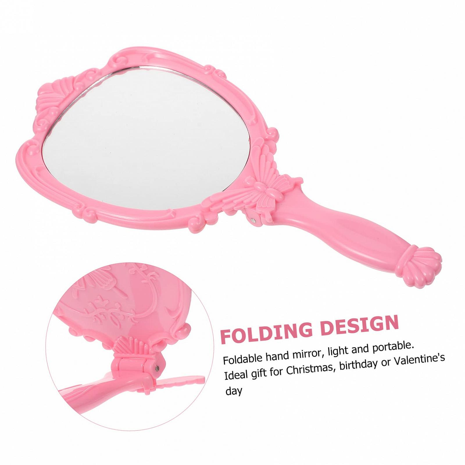 Дзеркало Angoily 3st Griff Klappspiegel з ручкою дівоче пластикове європейське та американське, фото №4