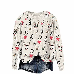 Женский свитшот Рождественский Пуловер Осенний Дикий Цветок Свитшот Повседневный Длинный Рукав Печатные Цветочные Рубашки Богемный Цветочный Осенний Свитер - Фото 1