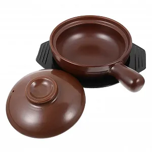 Кастрюля BESTYASH 1 шт. керамическая с ручкой термостойкая для супов и рагу - Фото 1