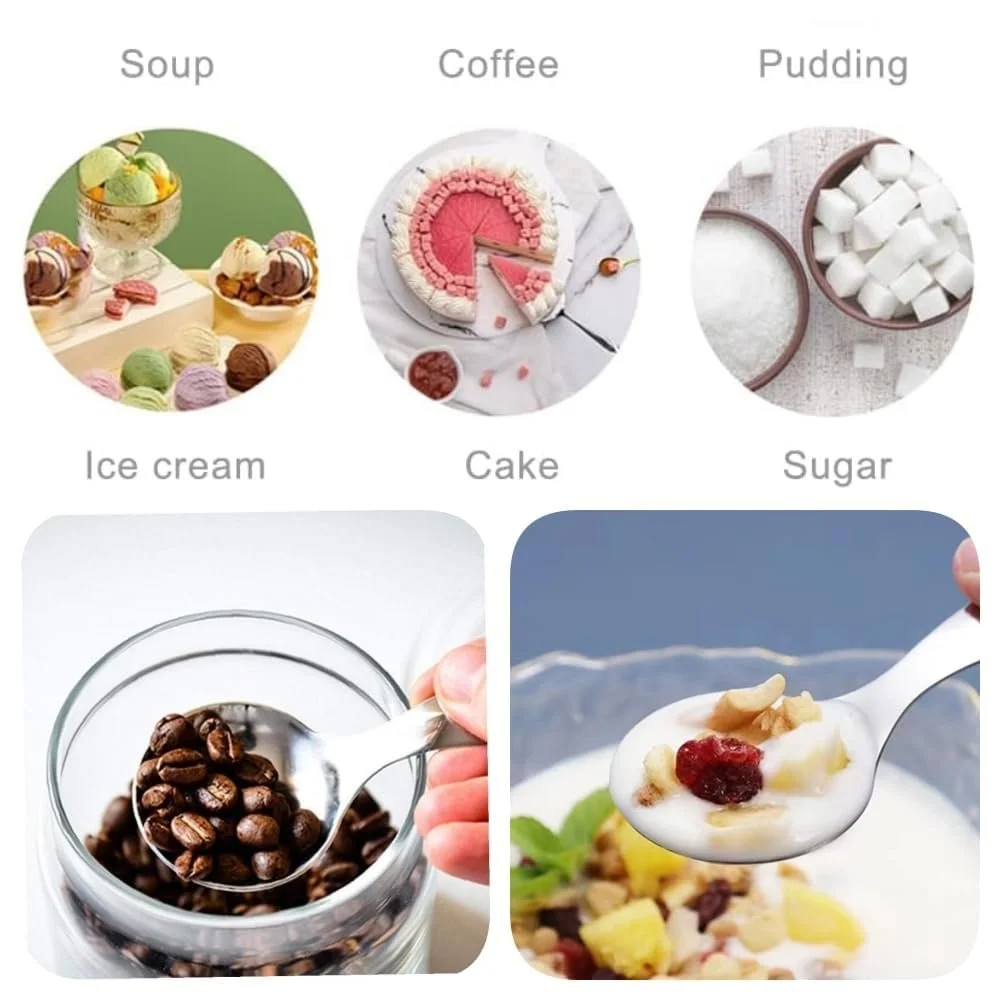 Ложка Коротка ручка з нержавіючої сталі 3 шт, фото №4