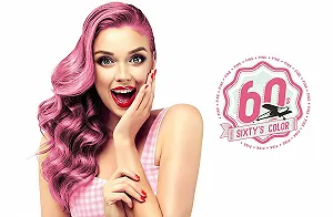 Напівперманентна фарба для волосся Sixty's Color Hairgum Рожевий 60 мл synthetic.ua - Фото 1