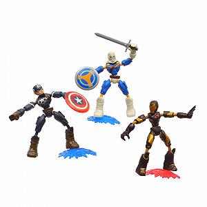 Фігурки Marvel Avengers Bend and Flex Набір 3 шт - Taskmaster проти Iron Man та Captain America - Фото 1
