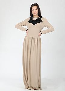 Платье MOZAH S Бежевый (ND-20046-1-Beige) - Фото 1