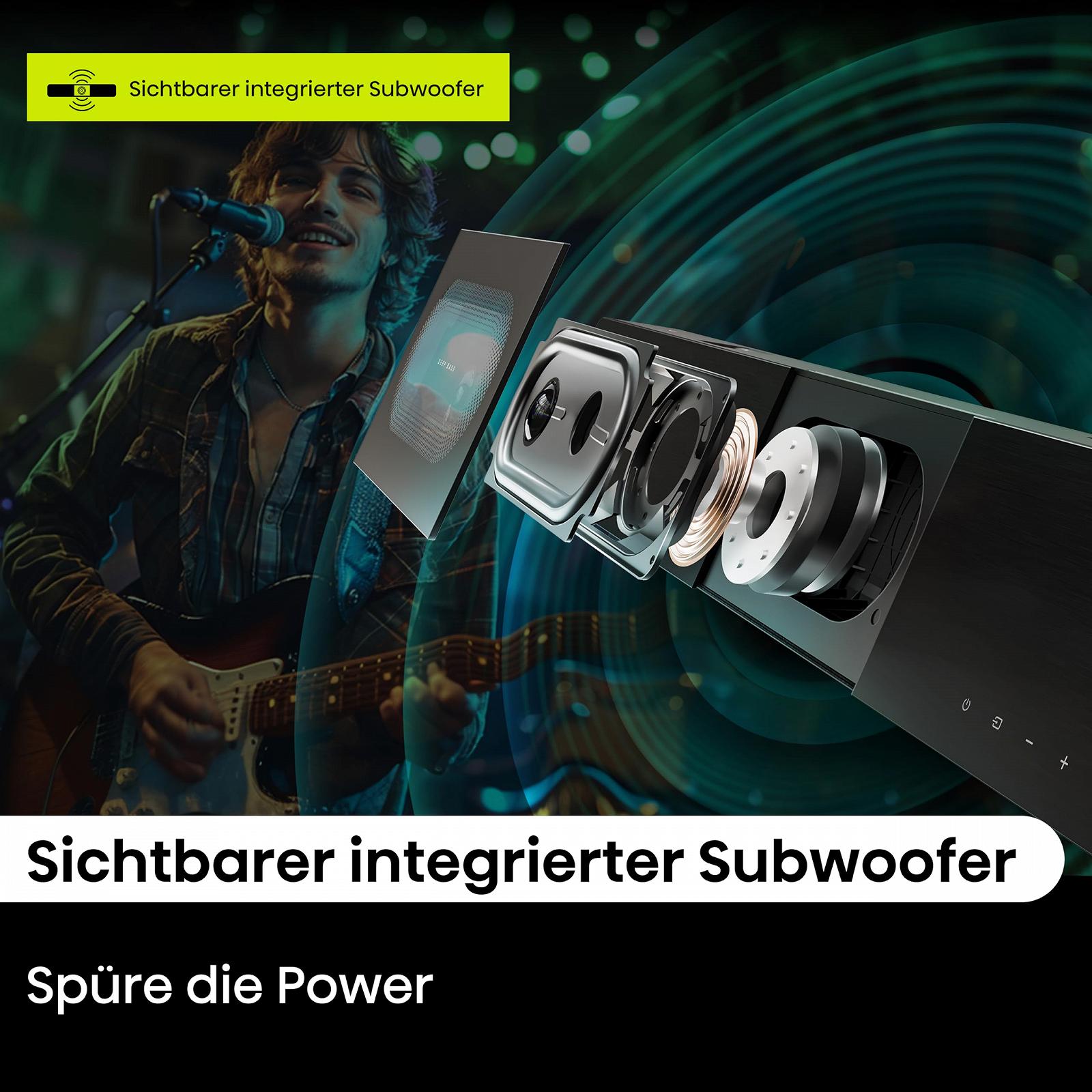 Саундбар Hisense HS2000 2.1 Канала с интегрированным сабвуфером, 240 Вт, Dolby Audio, Bluetooth, HDMI ARC/Optical/AUX/USB, Черный, фото №7 Саундбар Hisense HS2000 2.1 Канала с интегрированным сабвуфером, 240 Вт, Dolby Audio, Bluetooth, HDMI ARC/Optical/AUX/USB, Черный, фото №7