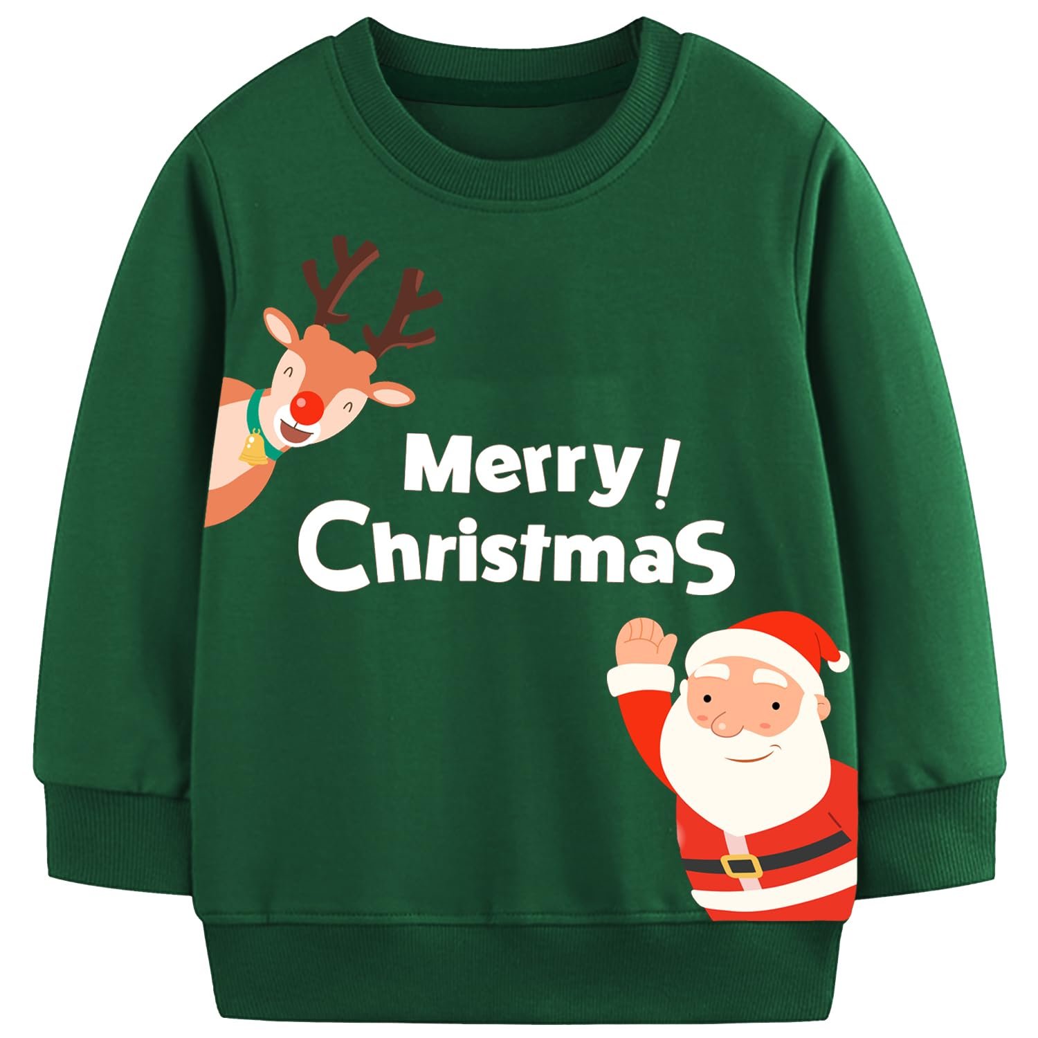Рождественский свитер Balkorith Хлопок для мальчиков Детский свитер Санта Рождественская одежда с длинными рукавами 1-7 лет, фото №1