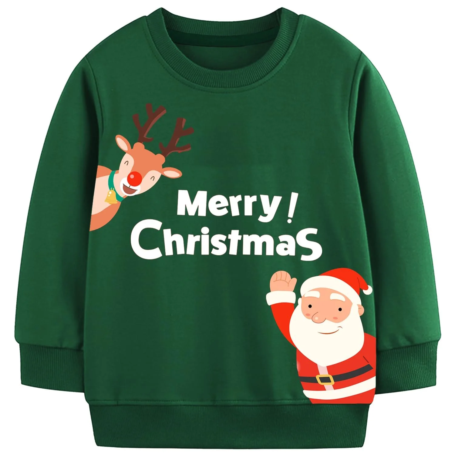 Рождественский свитер Balkorith Хлопок для мальчиков Детский свитер Санта Рождественская одежда с длинными рукавами 1-7 лет, фото №1