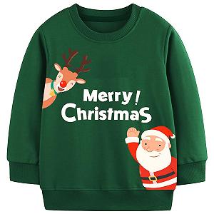 Рождественский свитер Balkorith Хлопок для мальчиков Детский свитер Санта Рождественская одежда с длинными рукавами 1-7 лет - Фото 1