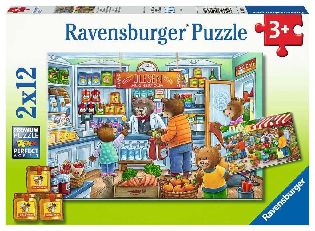 Пазл детский Ravensburger Come We Go Shopping 05076 2 x 12 деталей, фото №1
