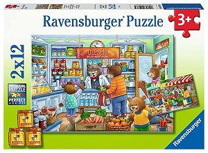 Пазл детский Ravensburger Come We Go Shopping 05076 2 x 12 деталей - Фото 1