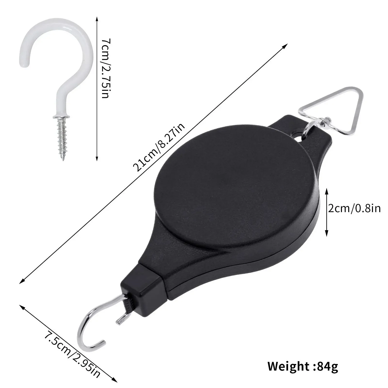 Роликові підвіси для рослин baotongle Pack of 4 Black, фото №2 Роликові підвіси для рослин baotongle Pack of 4 Black, фото №2