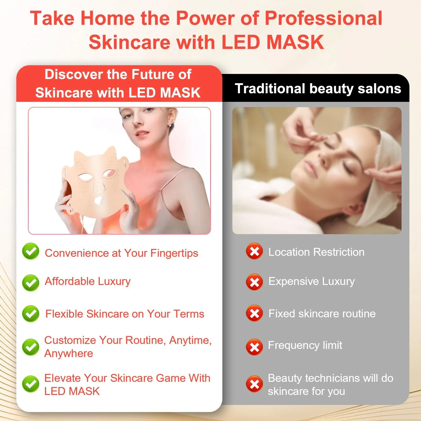 LED Маска для обличчя Vhipu 4 кольори (червоний, синій, зелений, ближній інфрачервоний) для боротьби з акне, зморшками, фото №6