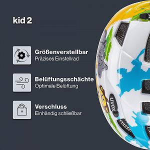 Велосипедний шолом Uvex Kid 2 для хлопчиків та дівчаток synthetic.ua - Фото 1