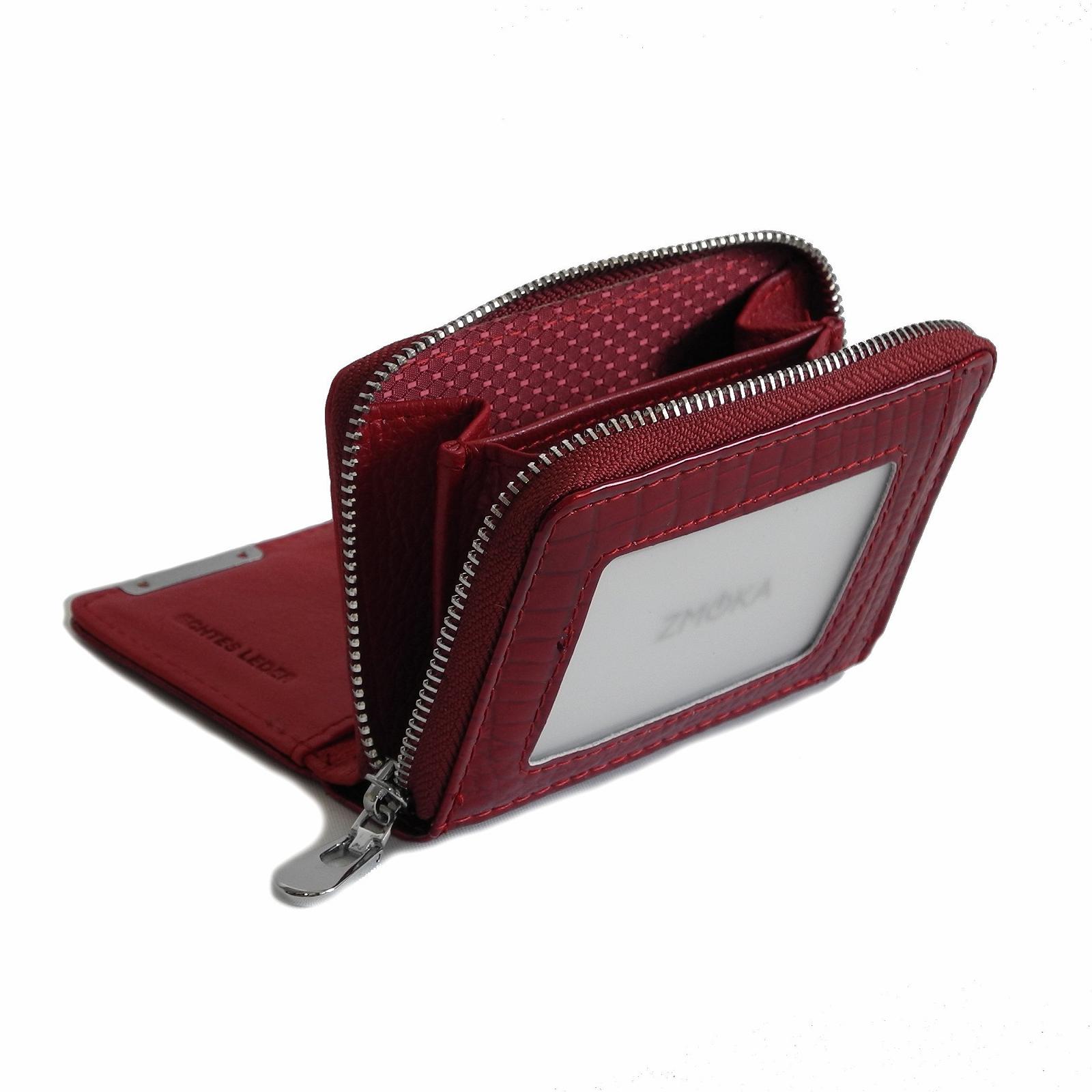 Кошелек Jennifer Jones Mini Кожаный Крокодиловый вид Rubyred, фото №3