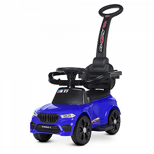 Дитяча каталка-толокар на радіокеруванні BMW з MP3 та USB M 4850LR-4 Синій - Фото 1