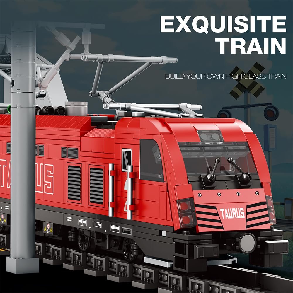 Конструктор Reobrix 66020 City Пасажирський Потяг MOC ES64U2 Електричний Локомотив 1939 частин, фото №3