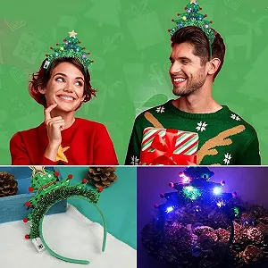 Рождественский Обруч на голову с LED для вечеринки, карнавала. synthetic.ua - Фото 1