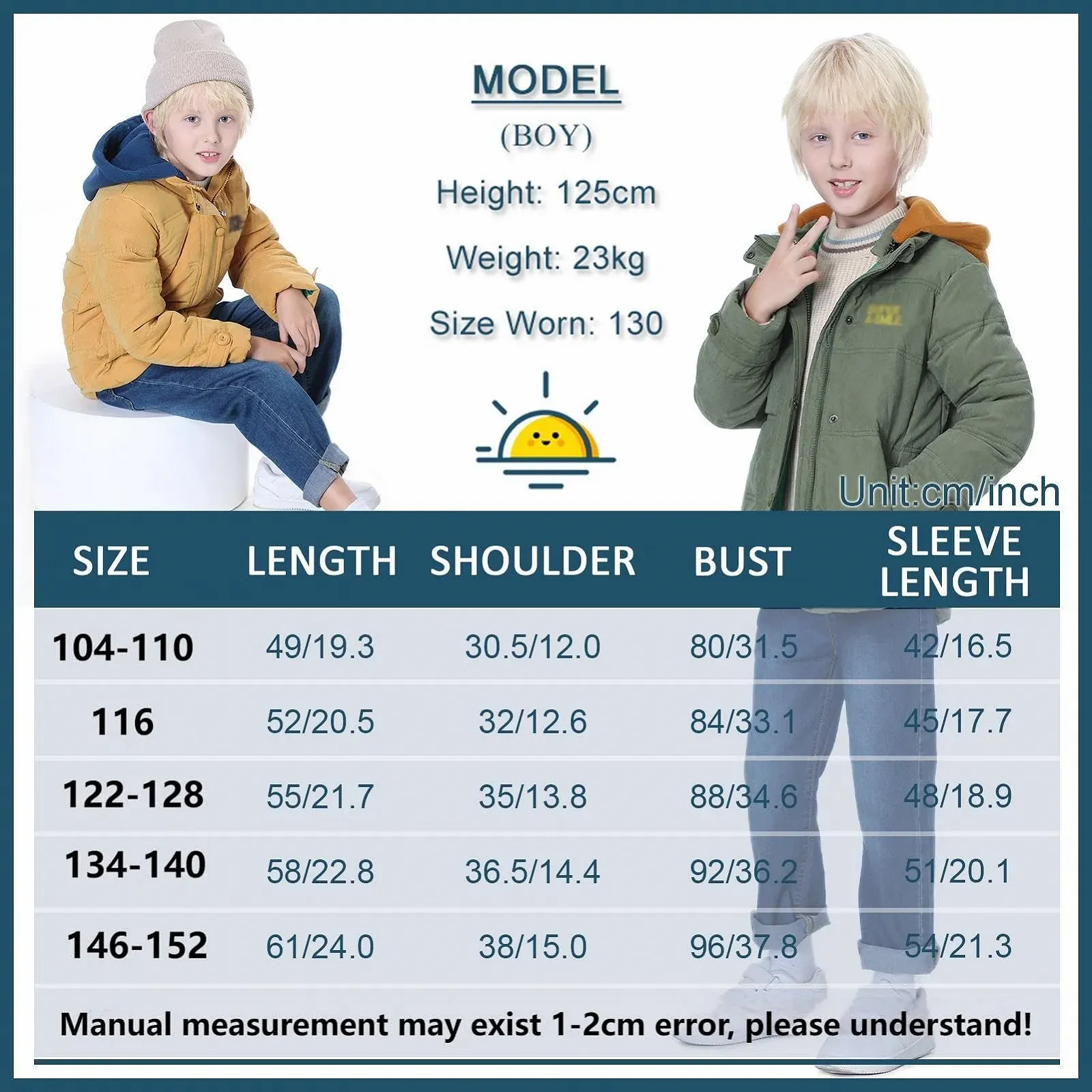 Зимняя куртка YFPICO Пуховик для мальчиков со съемным капюшоном Теплая, фото №2